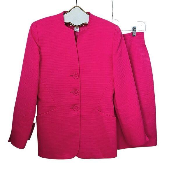 Christian Dior Vintage Pink Skirt Suit Set - Picture 1 of 11
